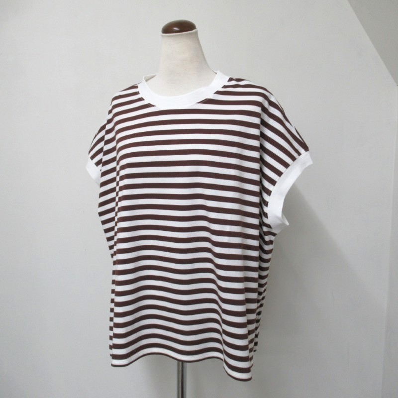 NOUVELLES DU PARADIS トロワ天竺フレンチワイドボーダーTシャツ /BR16 【日本製】